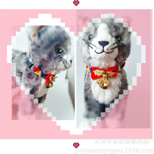 Handmade Cat Patterns Ribbon Dog Tie Halloween DogsTies Bows Christmas Pet Accessories Wholesale 5pcs