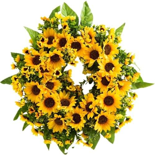 Wedding Holiday Lintel Wall Artificial Wreath Door Hanging Garland Decor Window Simulation Silk Cloth Home Diy Fake Flower