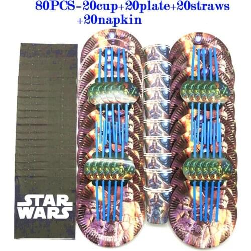 Star Wars Party Plate Napkin Cups Straws For Kids Disposable Tableware Star Wars Theme Happy Birthday Party Supplies Decorations