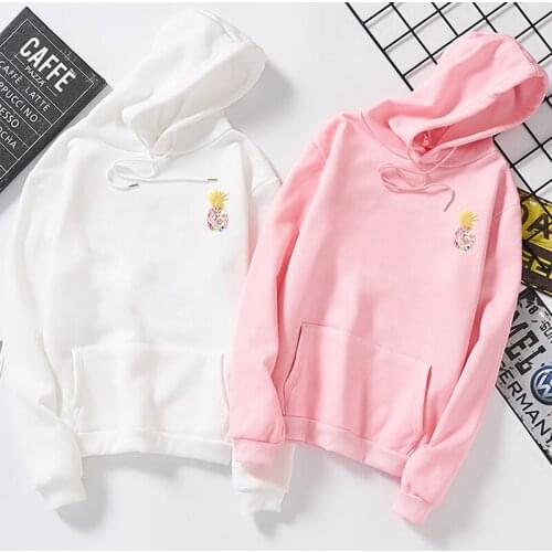 Autumn Winter Long Sleeve Hoodies Sweatshirts Women Pineapple Fruit Top Streetwear Blouse Moletom Mujer Pullover Sweatshirt Coat