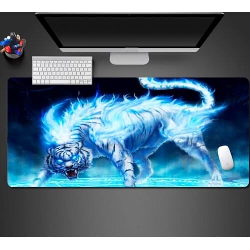 Domineering White Tiger Mouse Pad High Quality Rubber Mouse Mat Game Team PC Game Computer Keyboard Game Mats To Gamer Best Gift