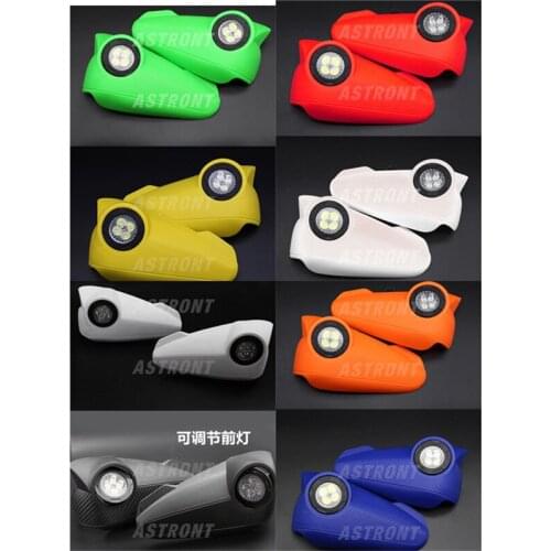 7/8" 22mm Motorcycle Hand Guards Bar End Carbon Look Falling Protectors with LED Light Motocross Handguard Protector windshield