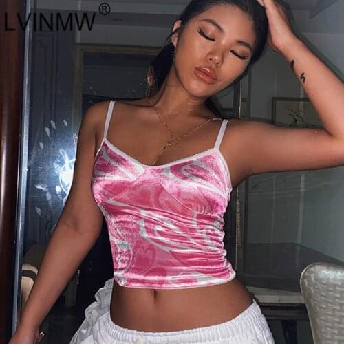 LVINMW Camis Love Printed Sleeveless Slim Fashion Women Clothing Patchwork Backless Casual Basic Crop Top Y2K Flattering Lace
