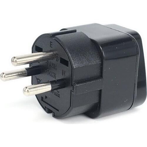 1 pcs ISRAEL Palestine Travel Plug Adapter Universal Outlet Israeli 3 Pin Grounded Plug Adaptor 10A 250V