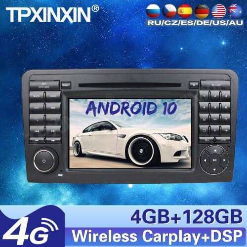4+128G For Mercedes-Benz ML Class W164 Android Car Radio Stereo Tape recordr Multimedia player GPS Navigation HeadUnit Carplay