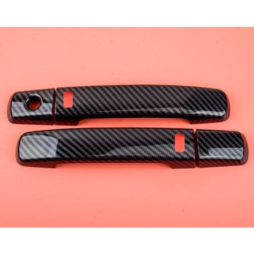 Car ABS Carbon Fiber Style Black Smart Side Door Handle Cover Trim Fit For Nissan Altima Coupe 2008 2009 2010 2011 2012 2013