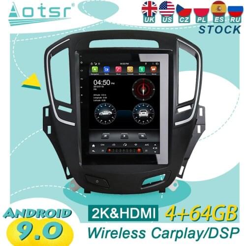 For Opel Regal Insignia 2014-2018 Android 9 Tesla Car Radio Wireless Carplay GPS Navigation DSP Car Multimedia Player
