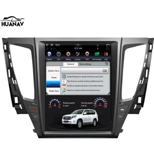12.1 inch Tesla style Android Car GPS Navigation For MITSUBISHI PAJERO 2016+ Multimedia dvd Player 1 din radio