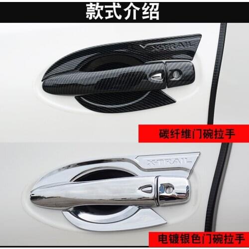 Car styling For Nissan X Trail X-Trail 2014-2020 ABS Chrome Door Handle Bowl Door handle Protective covering Cover Trim