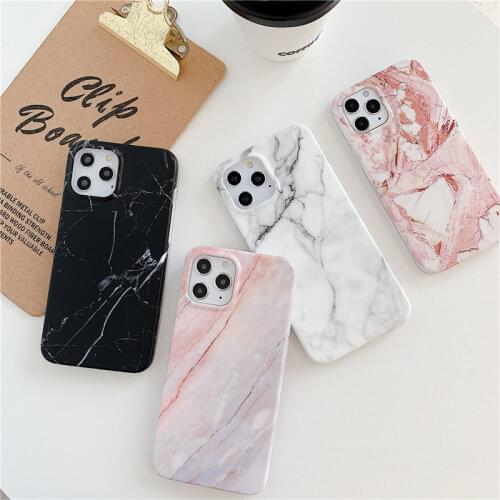 Ultra thin Matte Silicone Marble Phone Cases For Samsung Galaxy S21 S20 FE Note 20 Ultra 10 S9 S8 S10 Plus S10E Case Back Cover