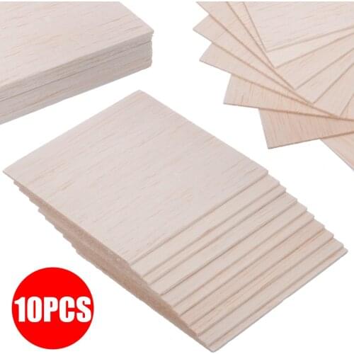 10pcs Balsa Wood Sheets Wooden Plate Model Balsa Wood DIY House Ship Aircraft 100x100x2mm Balsa Wood Toys Craft