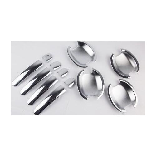 For Skoda Fabia / Octavia / Superb 2002 2003 2004 2005 2006 2007 Free Shipping New Chrome Car Door Handle + Cup Bowl Cover Trim
