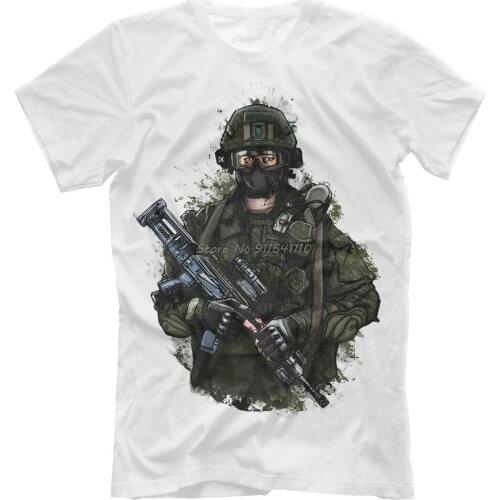 Spetsnaz Gru Special Forces of Russia New T-Shirt Russia Army Summer O Neck MenS Brand Clothing Cotton Make T Shirts