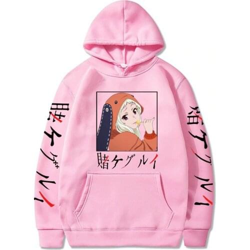 Runa Yumeko Hoodie Kakegurui Sweatshirt Harajuku Casual Pullovers Men Women Oversized Hoody Tops