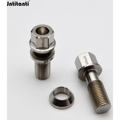 Gr5 titanium wheel hub bolt with cone seat for volvo
