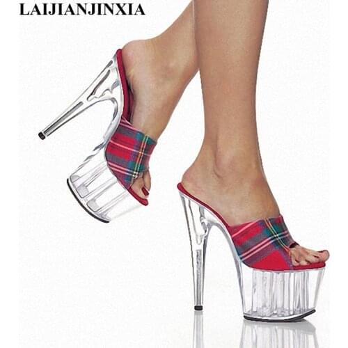 LAIJIANJINXIA New 15cm/ultra high heels for womens shoes NightClub princess 15 cm high heels slipper Dance Shoes