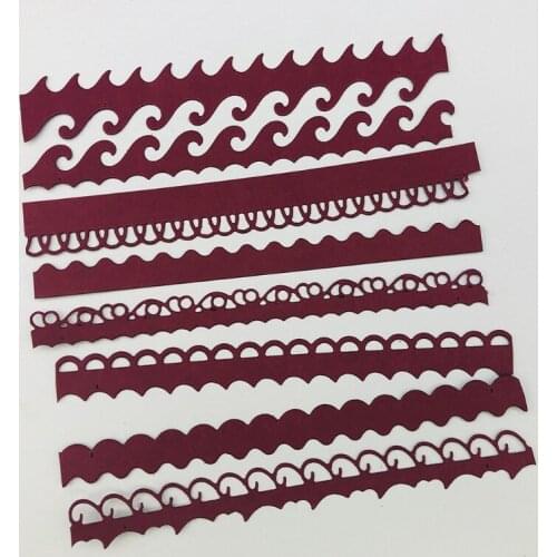 Wavy Lace Metal Cutting Dies Stencil DIY Scrapbooking Album Paper Card Template Mold Embossing Craft Decoration