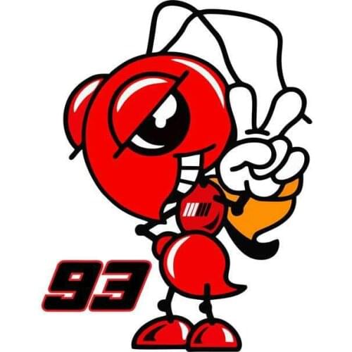 Motorcycle Car Sticker for Marc Marquez Hormiga Sunscreen Waterproof Decal Graffiti for VAN JDM RV Decoration,13cm*10cm