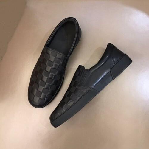 Men Shoes 2021 New Loafers genuine leather round toe slip on out-door simple style causal men sneakers