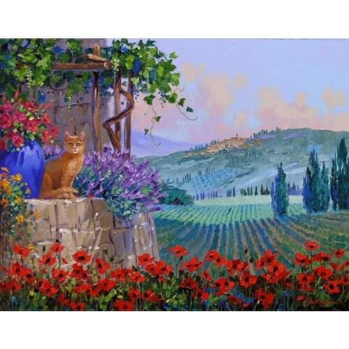 Flower Diamond Painting Kit Retro Diamond Embroidery Cross Stitch Retro Flower Wall Painting Mosaic Home Wall Decoration