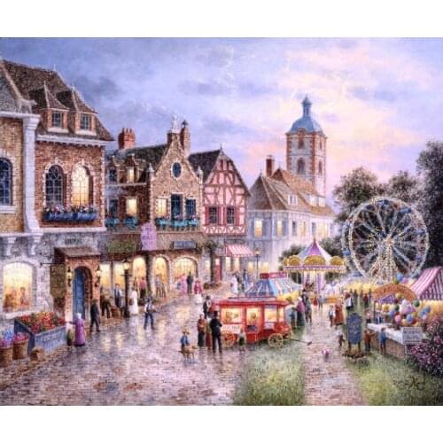 Than in the patch park landscape Needlework,embroidery,DIY 14CT Cross stitch kits,Pattern counted Cross-Stitching home decor