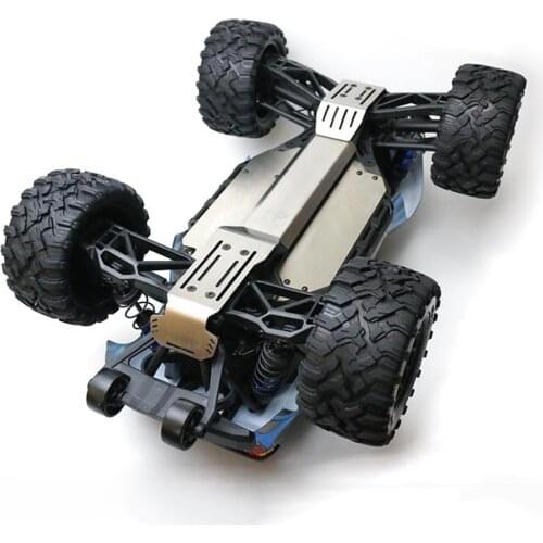 ​Protective Plate Set Stainless Steel Chassis Armor Anti-collision Guard for TRAXXAS 1/10 MAXX RC Car Upgrade Parts