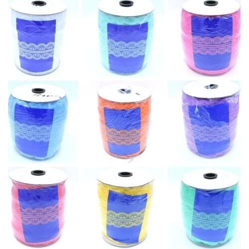 Wholesale 200Yards/Roll 45MM Width Lace Ribbon DIY Decorative Lace Trim Fabric Wedding Birthday Decor Craft Clothing Accessories