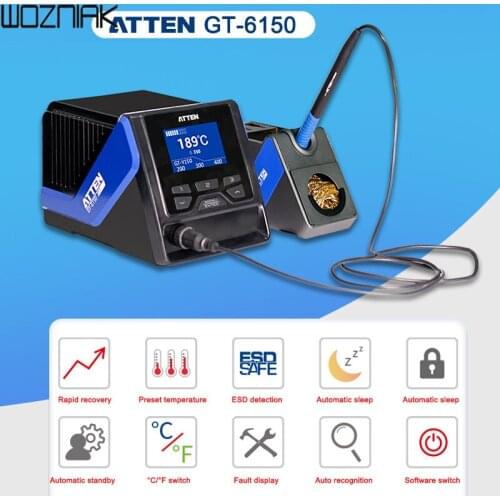 ATTEN GT-6150 150W soldering station 150W Single Channel soldering iron intelligent lead-free Auto-sleep SMD Rework Station