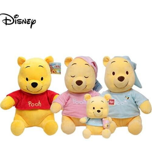Disney Plush Toys Pooh Bear Winnie ther Pooh Stuffed Toys Animals Plush Dolls Cute Anime Cartoon Doll for Children Gifts
