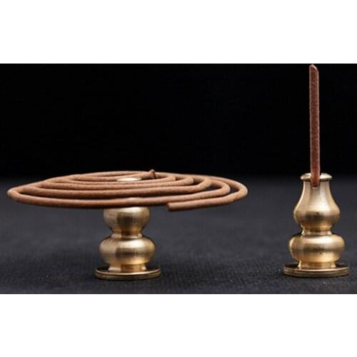 Portable Mini Metal Incense Holder Can Be Fixed Incense Chinese Gourd Shape Incense Plug 1Pcs
