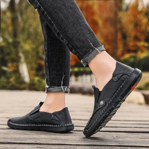 Casual Shoes Man Fashion Mens Casual Shoes Hot Sale Men Flat Leather 2020 Sapato Zapatos Hombre Cuero Sneakers Man Shoe Male