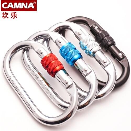 CAMNA outdoor professional O-buckle climbing speed drop main lock climbing hook runway safety hook climbing buckle rope hook5PCS