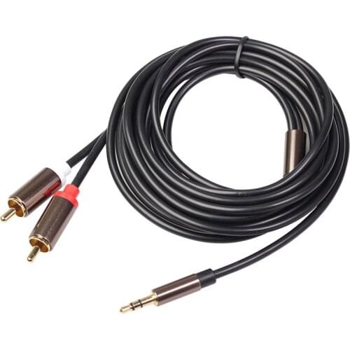 Rca Cable Hifi Stereo 3.5Mm To 2Rca Audio Cable Aux Rca Jack 3.5 Y Splitter for Amplifiers Audio Car Aux Mobile Phone
