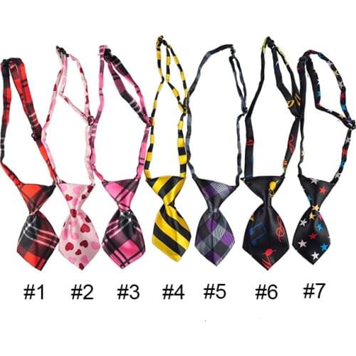 Adjustable Polyester Silk Pets Cat Dog Necktie Handsome Bow Tie Pet Collar Cute Gift Mix Colors Pet Products Accessories Dogs