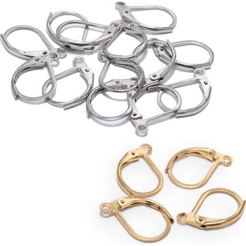 20pcs/lot Stainless Steel Gold Korean Earrings For Women Base For Earrings Hooks For Jewelry Making Supplies DIY Findings