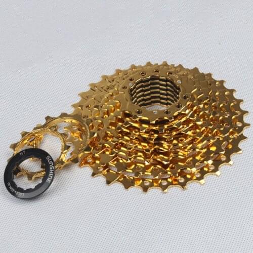 Bicycle Cassette Freewheel MTB 9Speed 11-32T Bicycle Freewheel Mountain Bike Cassette MTB Sprocket Bike Golden FlyWheel Bicycle