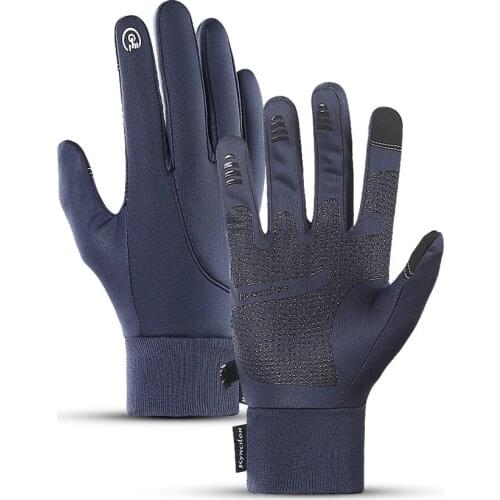 Bicycle Winter Cycling Gloves Touch Screen Full Finger Gloves Outdoor Bike Skiing Motorcycle Riding Warm Sport Thermal Gloves
