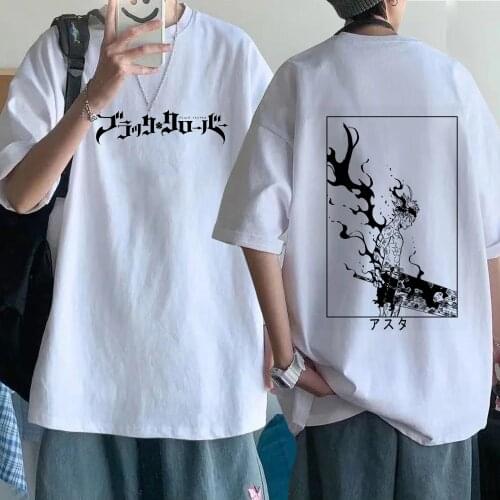 Black Clover Funny Cartoon T Shirt Men Manga Anime T-shirt Unisex Tshirt Hip Hop Top Tee Male
