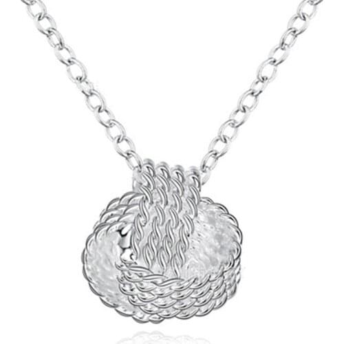 925 Sterling Silver Creative Tennis Pendant Necklace Jewelry Fashion Charm 18/20/22/24 Inch Womens Party Womens Jewelry