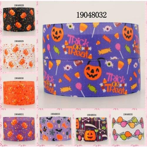 10yards -different sizes -Halloween candy ribbon printed Grosgrain ribbon 19048028
