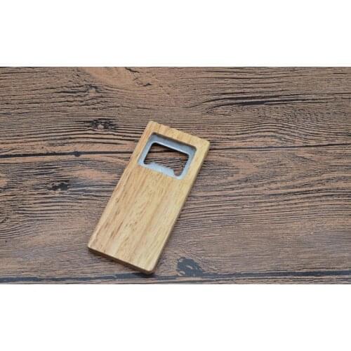 200pcs Wood Beer Bottle Opener Wooden Handle Corkscrew Stainless Steel Square Openers Bar Kitchen Accessories Party Gift#232