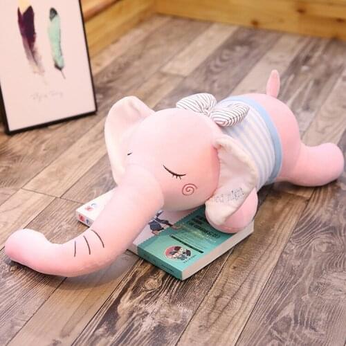 2019 New Design Elephant Stuffed Plush Pillow Baby Sleeping Pillow Toy