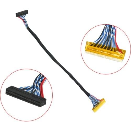 40cm FIX-S6 30Pin LVDS Cable for HDMI LCD Controller 2ch 6bit 30P Wire Work for 15" 15.4" 17" 14.1" TFT LCD LVDS