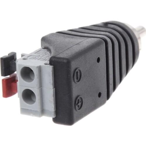 5 Pcs RCA Loudspeaker Cable Jack Cable Plug Male Plug Connector LED TV Adapter