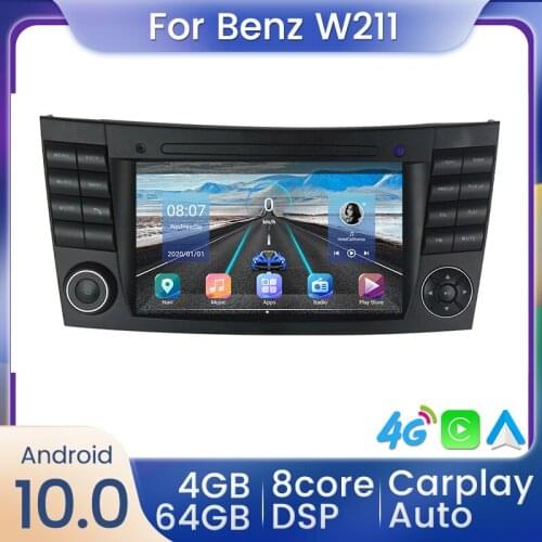 DSP Android 10 Car Multimedia Player For Mercedes Benz E-Class/W211/E300/CLK/W209/CLS/W219 Navigation GPS Radio Stereo Receiver