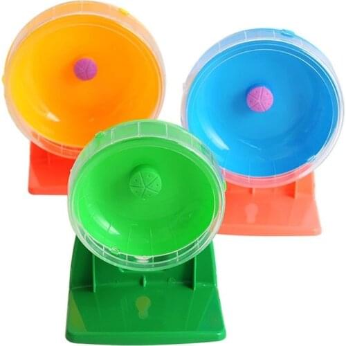 3SIZE Hamster Silent Running Wheel Golden Bear Sports Wheel with Bracket Hamster Toy Silent Pet Treadmill Guinea Pig Accessories