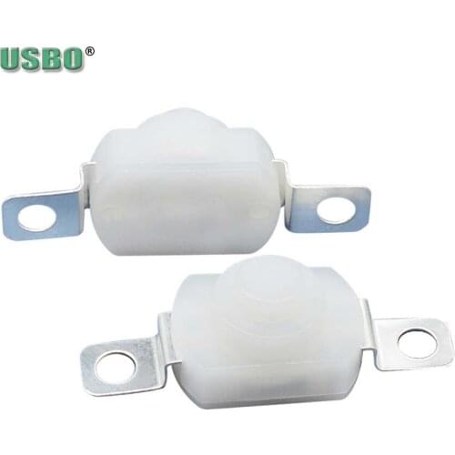 White Black 100pcs YT1208 copper 1A 30V DC 250V AC Curved legs ON OFF mini Tail torch flashlight Selflock push button switch