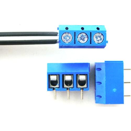 Free Shipping 100PCS 300-5.0-3P Screw 3Pin 5.0mm Straight Pin PCB Screw Terminal Block Connector(300V/10A)