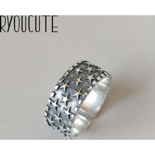 Bijoux Bohemian Vintage Silver Color Big Star Rings For Women Engagement Rings Girls Party Gifts Anillos 2020