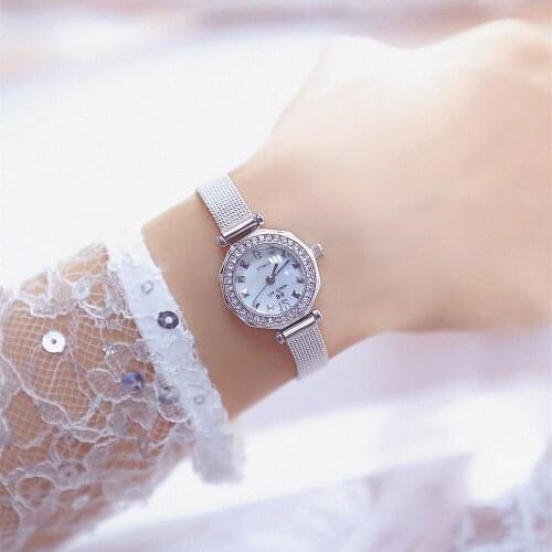 Chain Women Watch Free Shipping Gift To Wife Silver Elegant Small Female Bracelet Female Ladies Watch Stainless Steel Hand Clock
